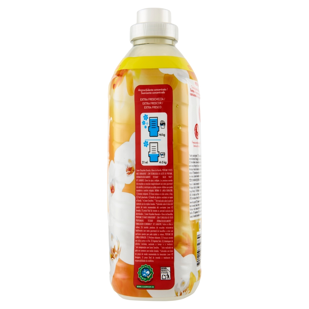 Lenor Ammorbidente Lavatrice Concentrato, Oro e Fiori di Vaniglia, 87 Lavaggi 1,827 L